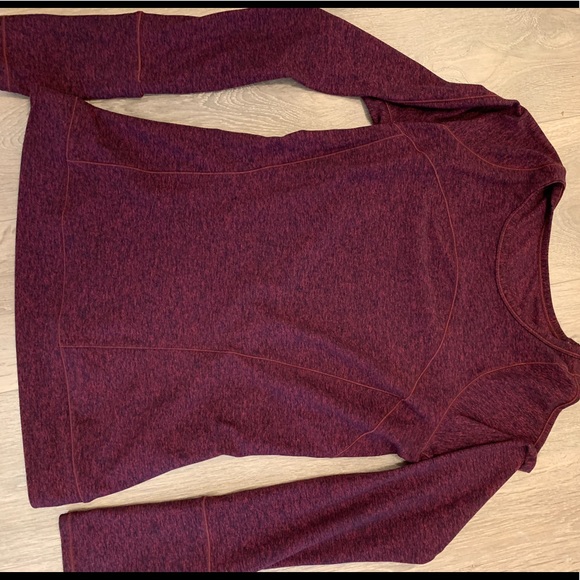 Burgundy long sleeve size 8 lululemon